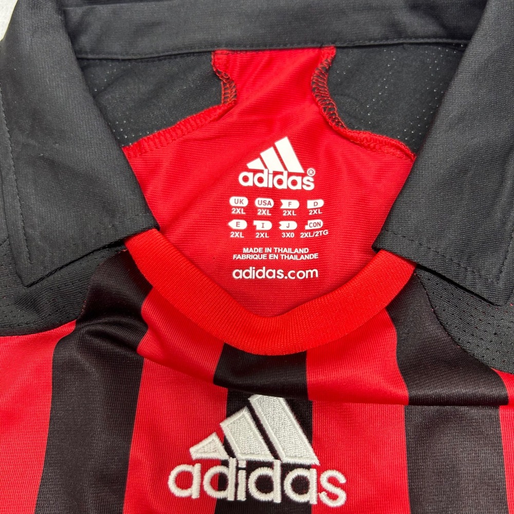 Adidas AC Milan 2008-2009 Home Jersey Bwin Red Black Mens 2XL ClimaCool - Picture 2 of 11
